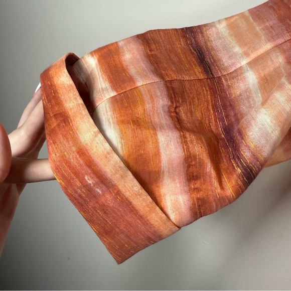 Chico's Linen Gold Stitch Sunset Hue Lightweight Cardigan Jacket Size L - Picture 6 of 8